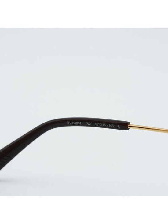 Bottega Veneta BV1236S 002 Sunglasses Gold Aviator Frame, Brown Lenses main image 9